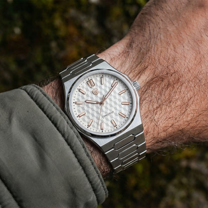 Watchdives Premier WD0016B Square-Block Faceted Dial Original Design
