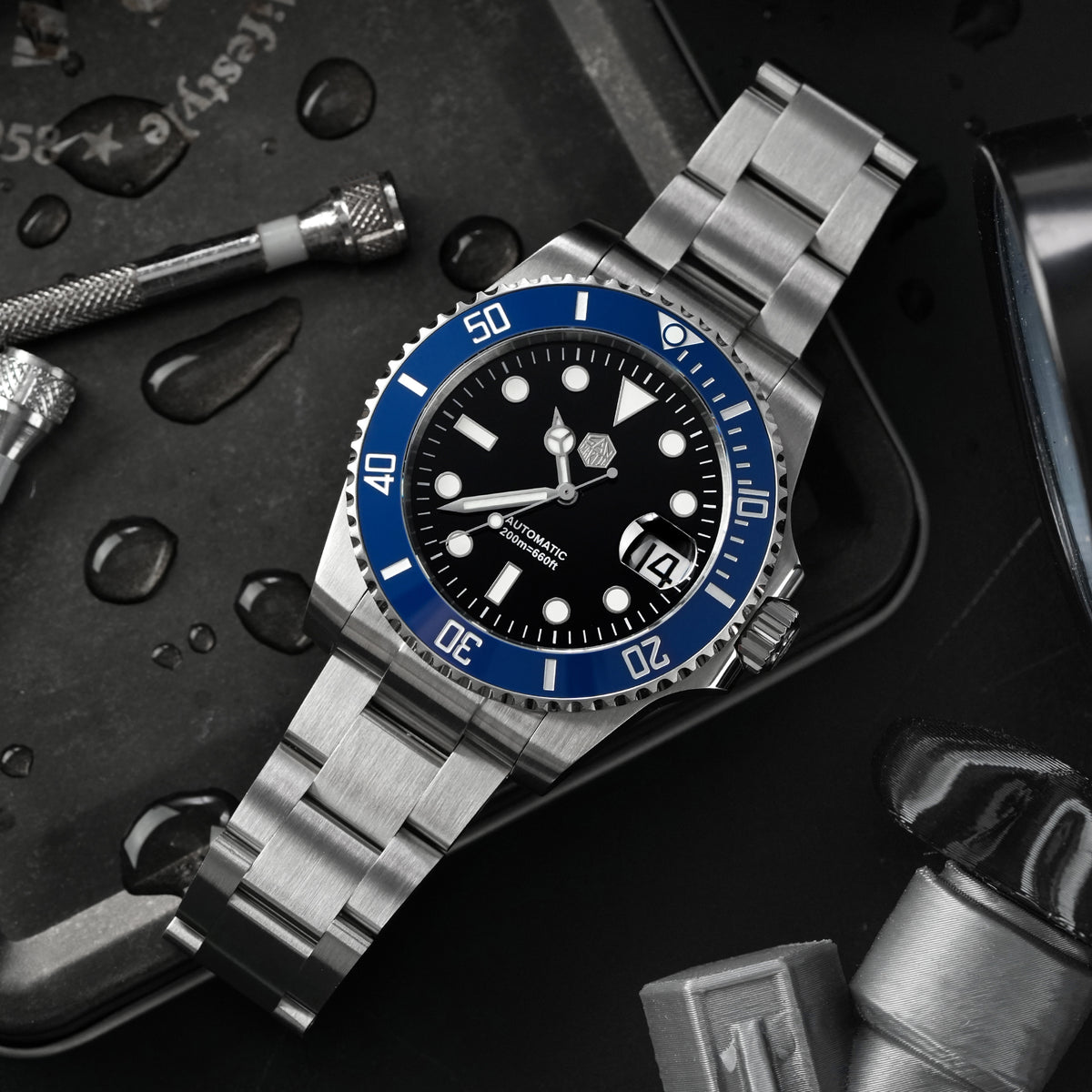 San Martin 40mm ST2130 Upgraded Version Sub Diving Watch - SN0017FW