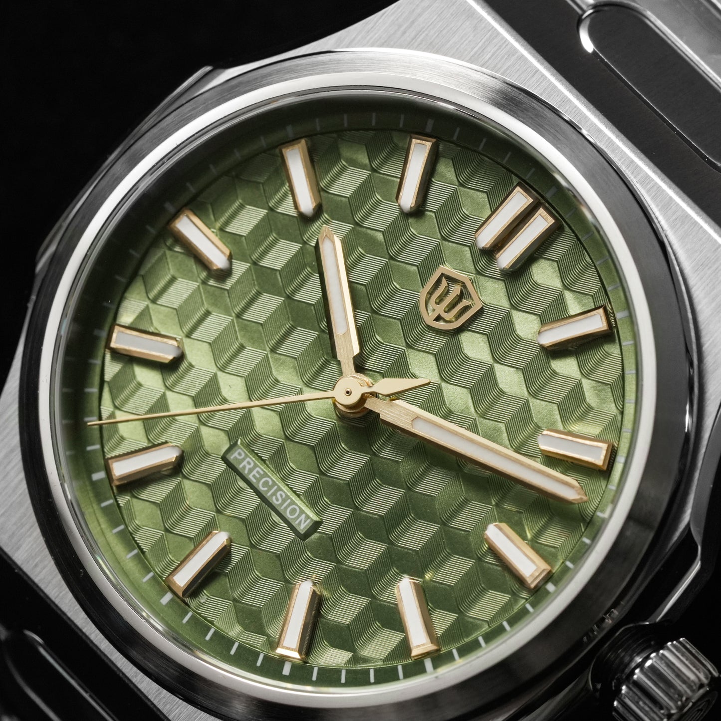 Watchdives Premier WD0016B Square-Block Faceted Dial Original Design