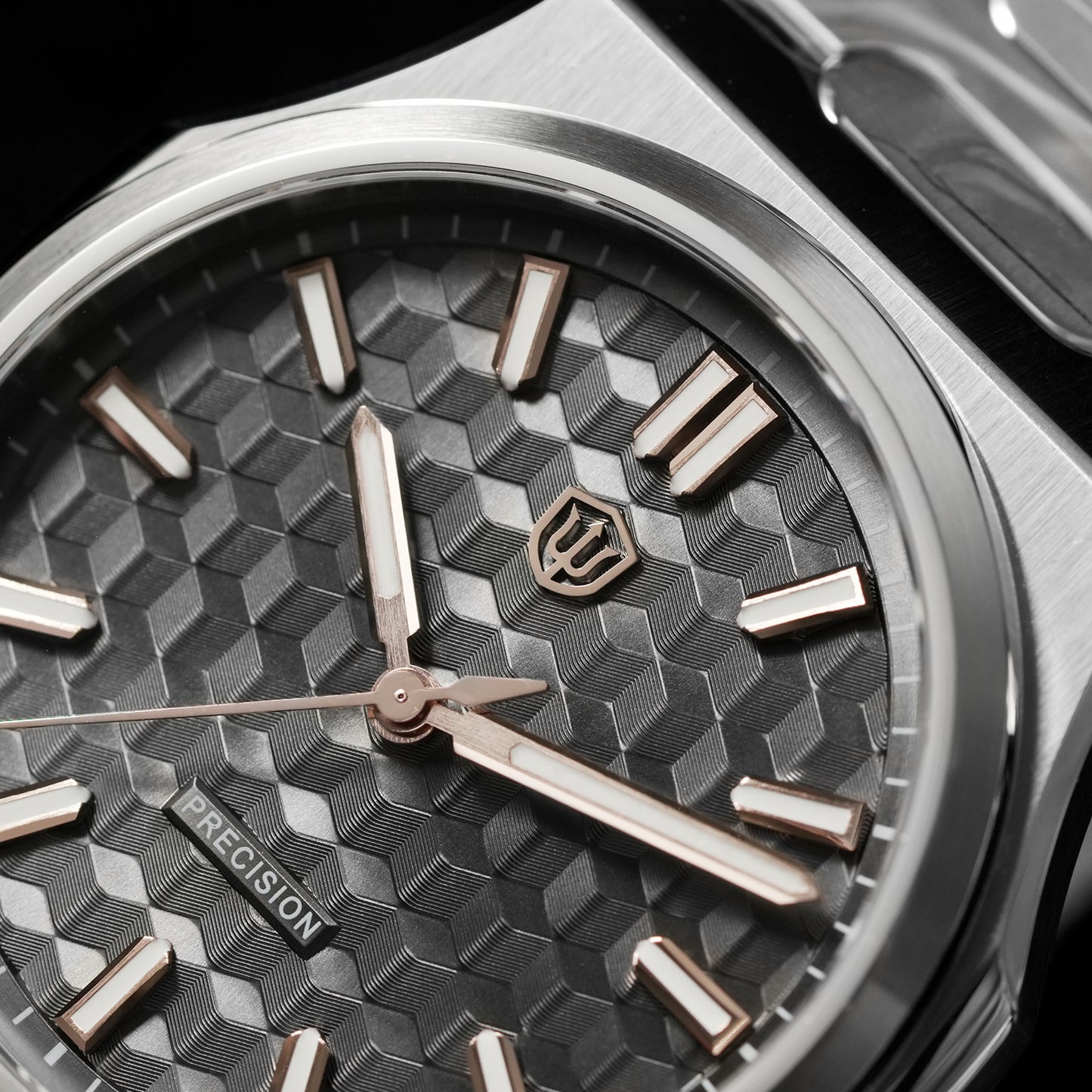 Watchdives Premier WD0016B Square-Block Faceted Dial Original Design