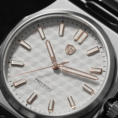 Watchdives Premier WD0016B Square-Block Faceted Dial Original Design