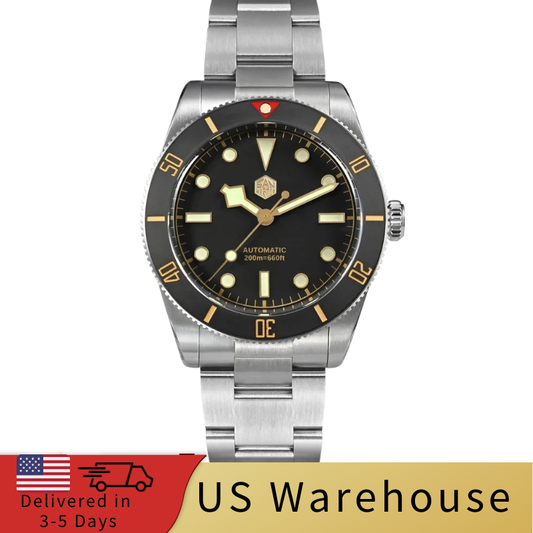 ★US Warehouse★San Martin New 37mm BB54 Vintage Diver Watch SN0138G