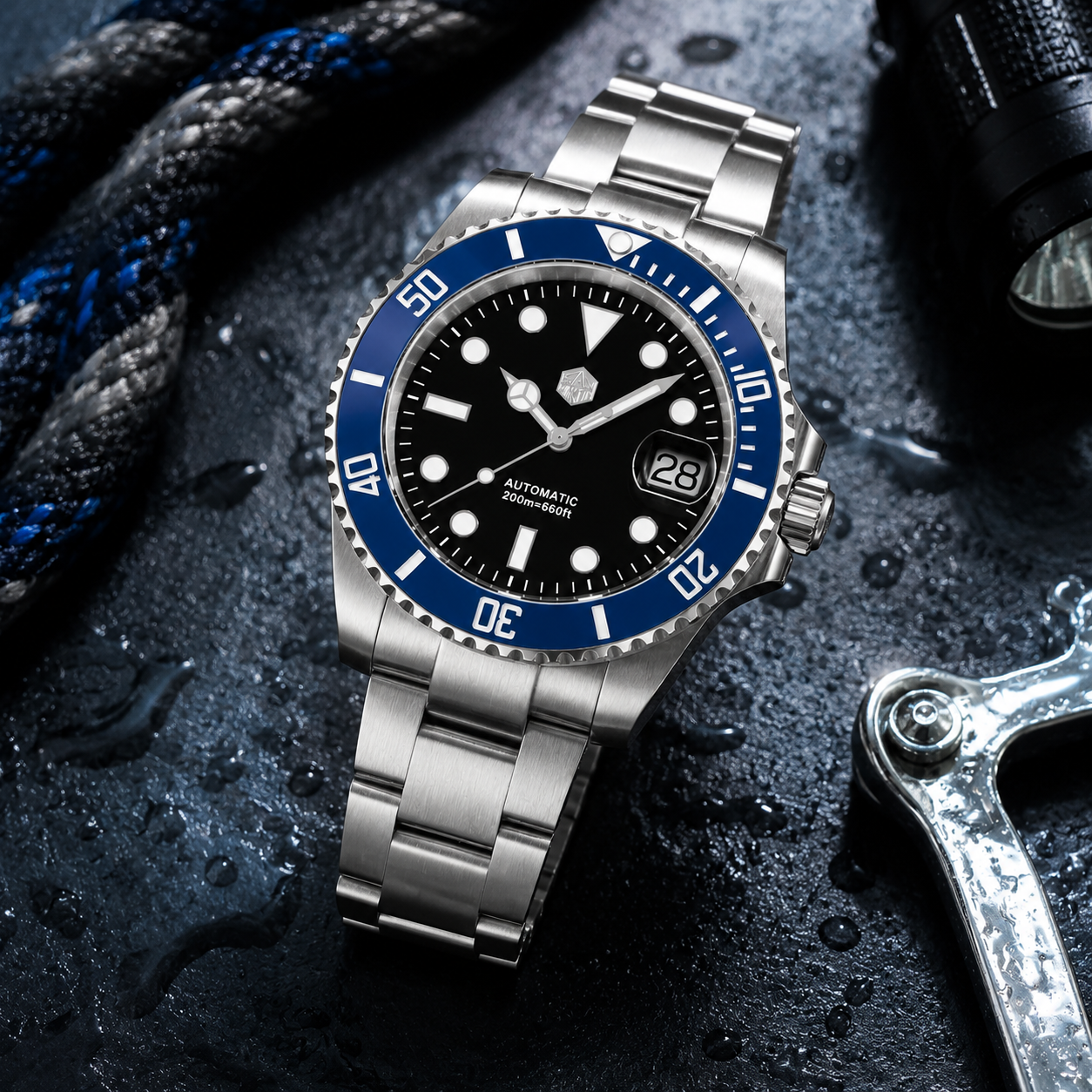 San Martin 40mm ST2130 Upgraded Version Sub Diving Watch - SN0017FW