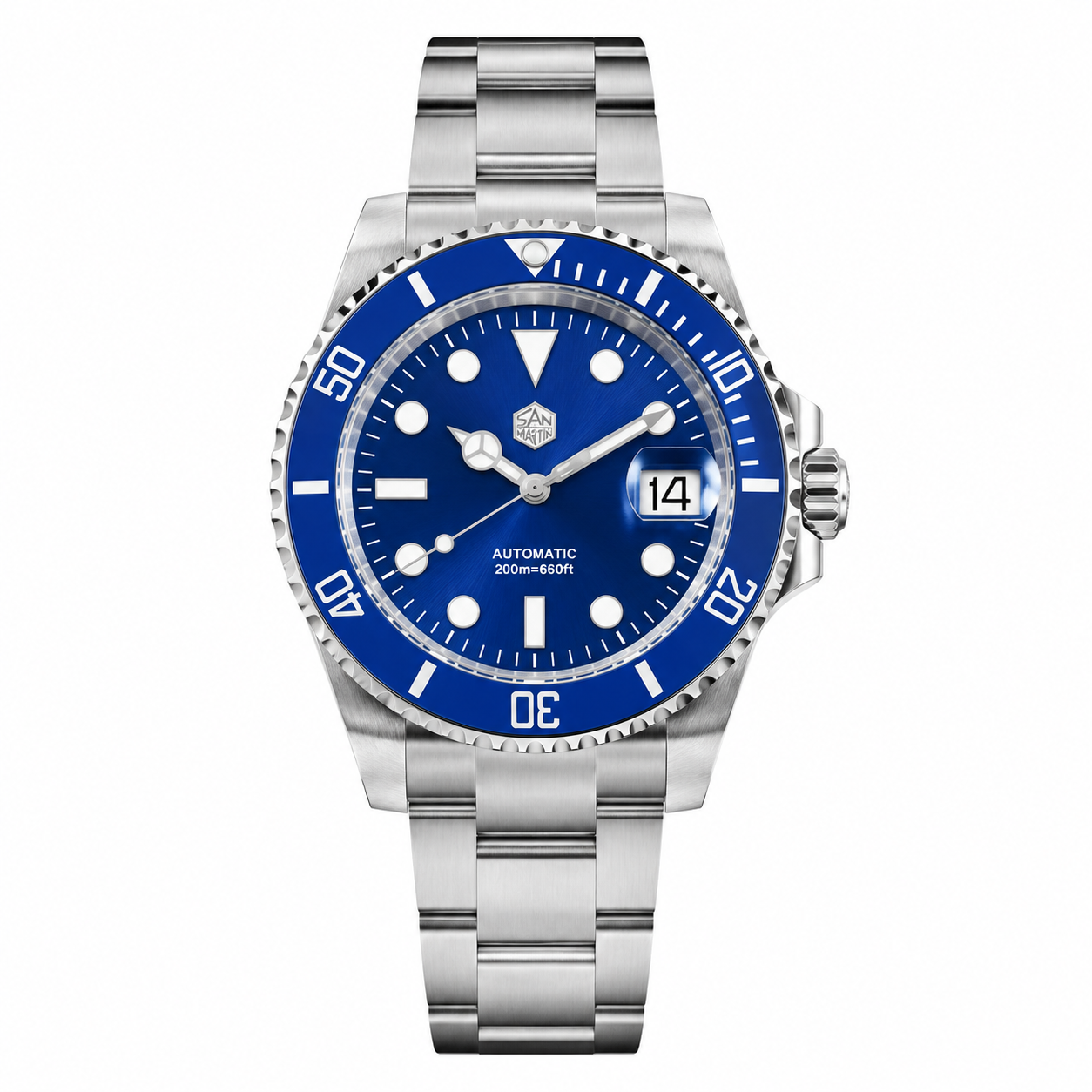 San Martin 40mm ST2130 Upgraded Version Sub Diving Watch - SN0017FW