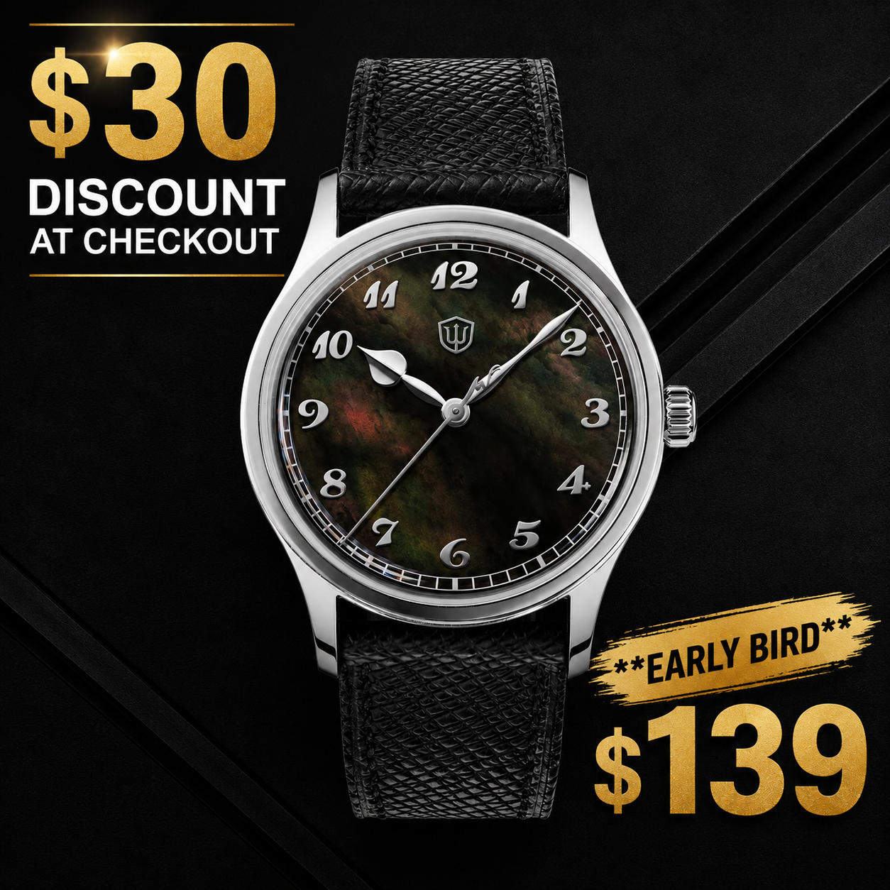 WDC Premier WD2008 36.5mm VH31 Dress Watch