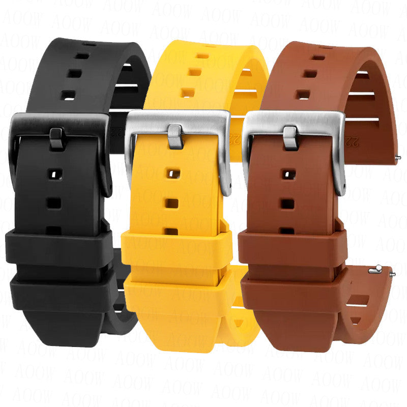 Soft FKM Rubber Easy Release Watchband