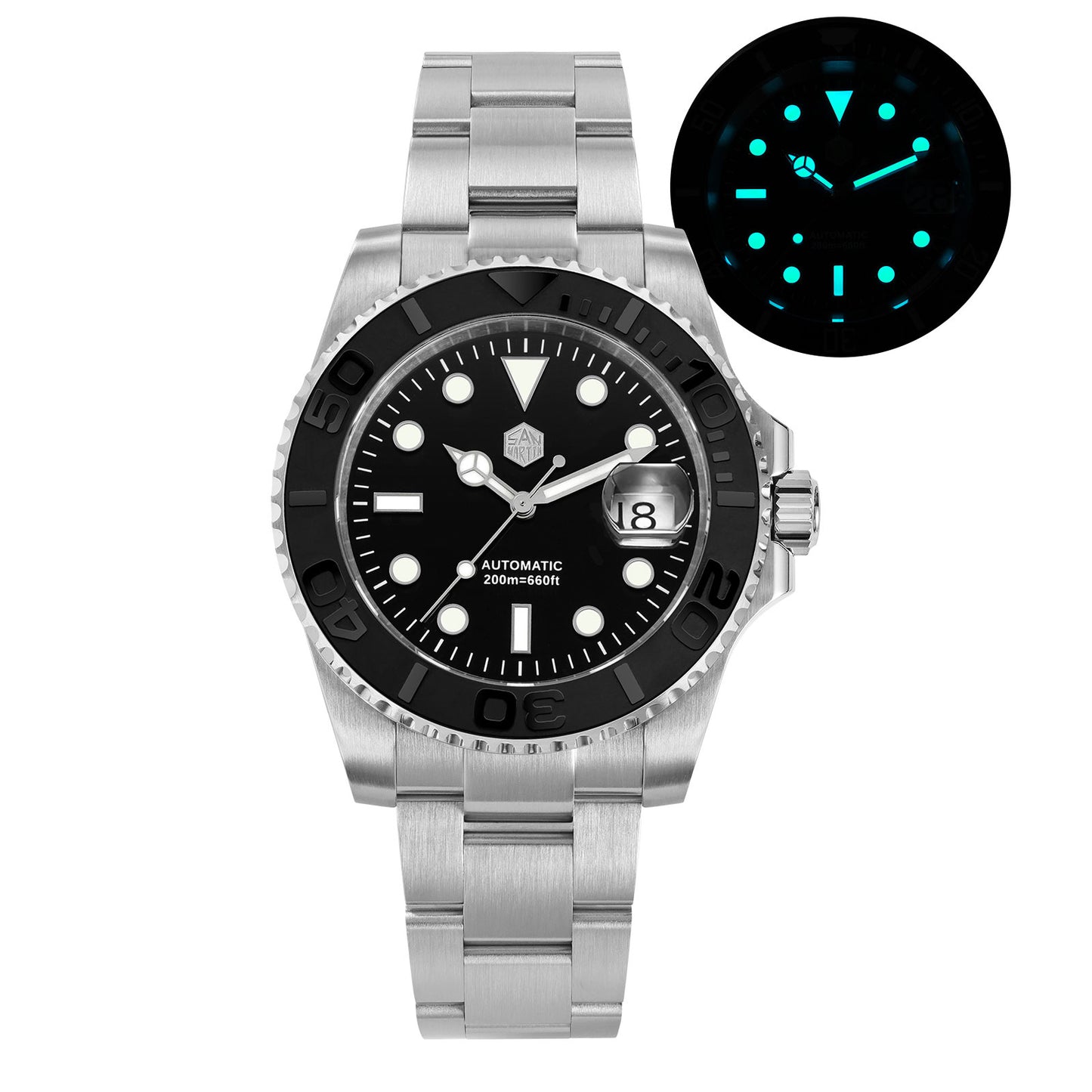 San Martin 40mm Exclusive Bezel Upgrade Sub Diver ST2130 Watch SN017FW- Limited Edition