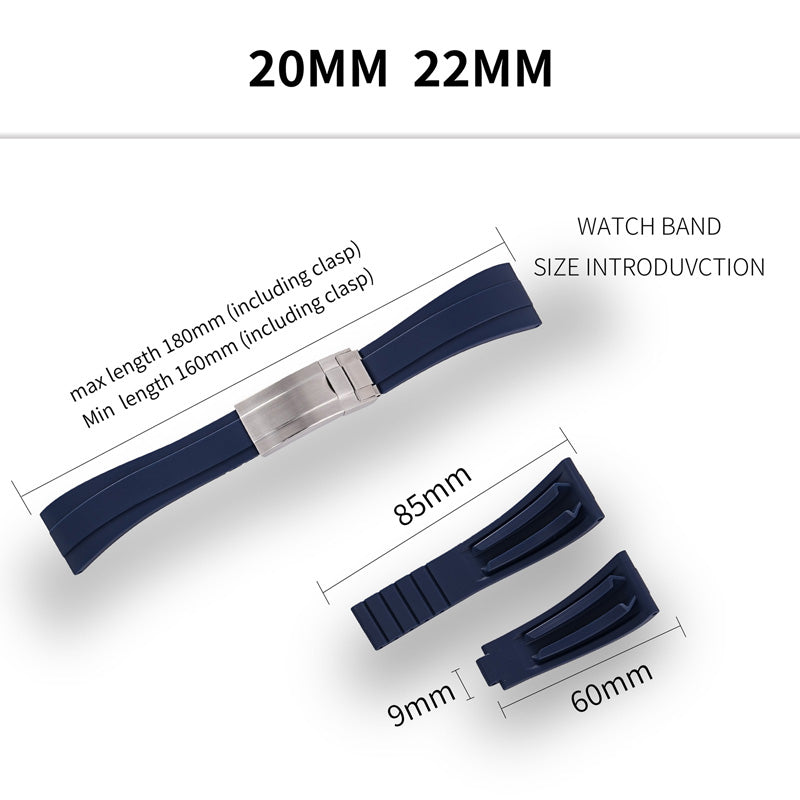 Cut-to-Size CTS TPU Rubber Watch Strap