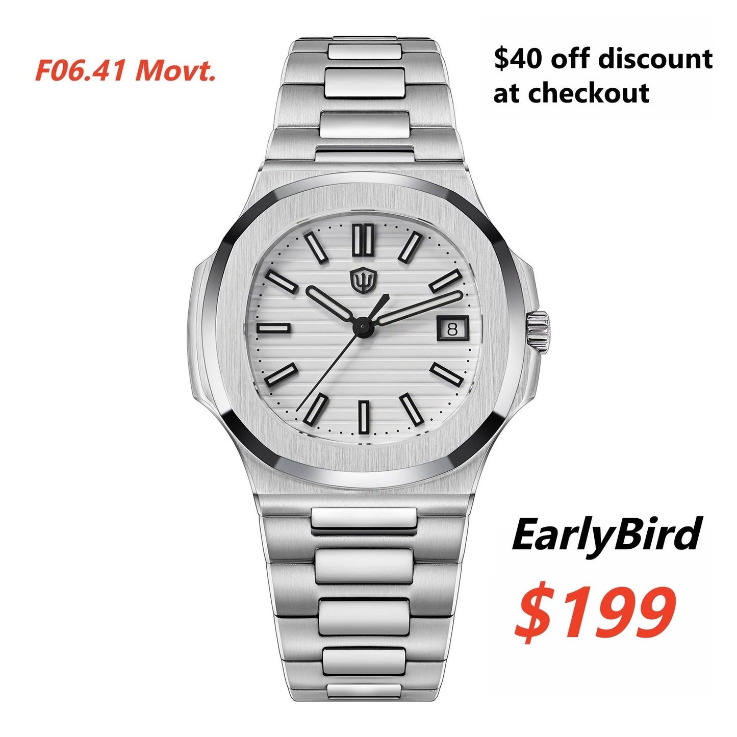 🔥EarlyBird🔥Watchdives WD0013B ETA HAQ F06.41 Men Watch
