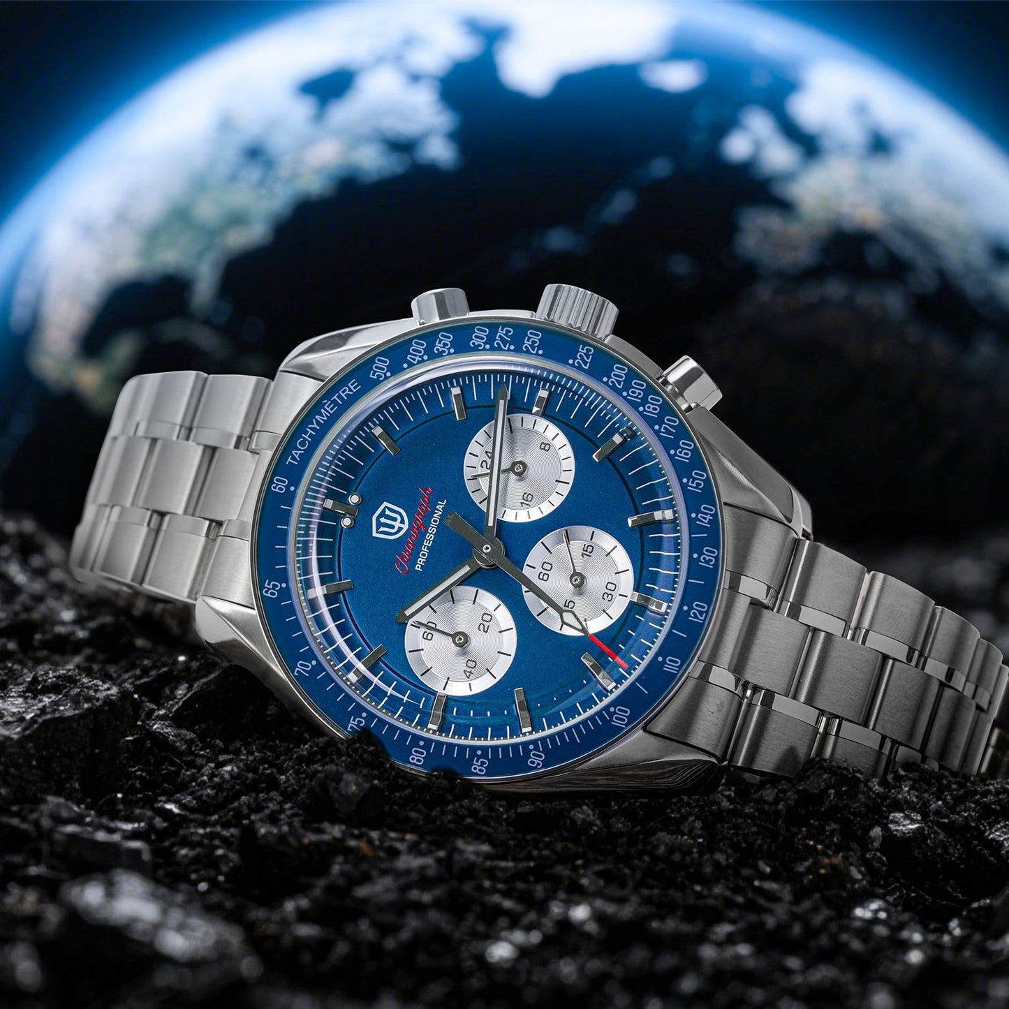 Watchdives 39mm VK63 Chronograph Watch WD1863