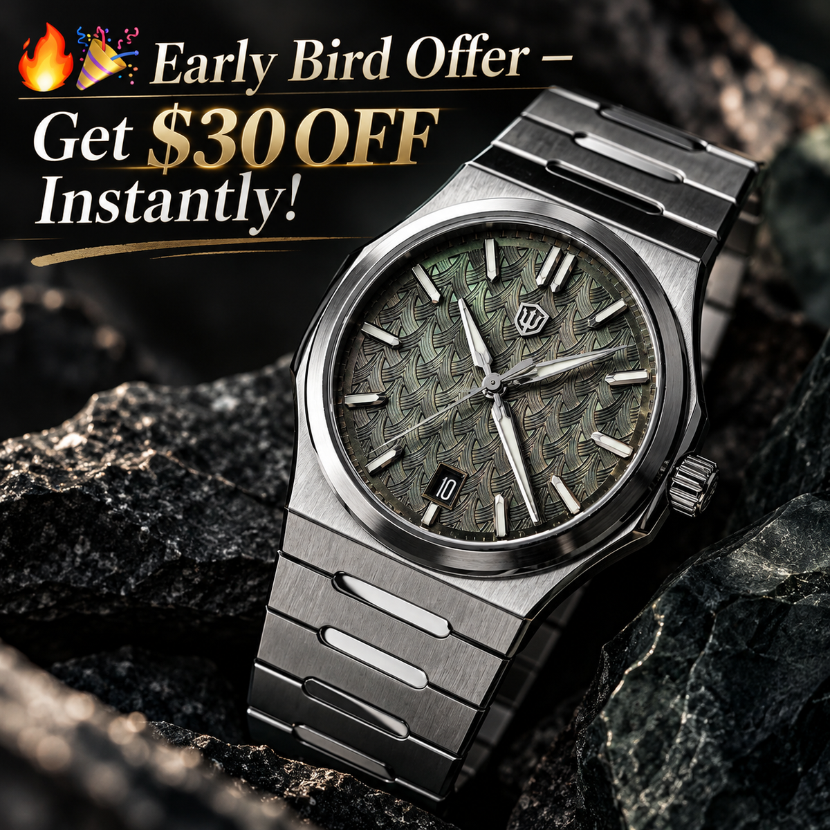 WDC WDC0001 Premier Miyota 9015 Automatic Watch - Forest MOP Dial