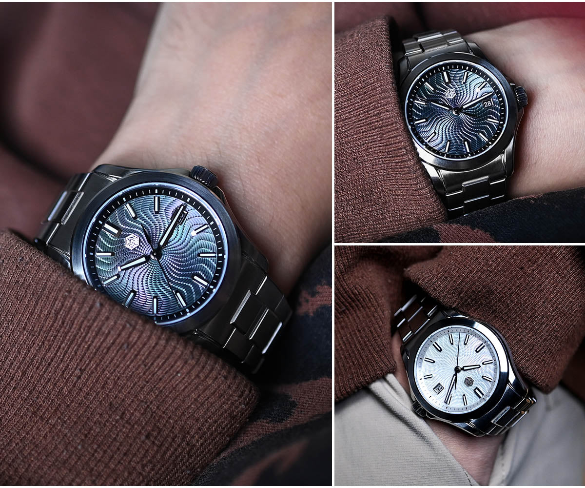 San Martin 39mm Mop Guilloche 9015 Automatic Men SN0150