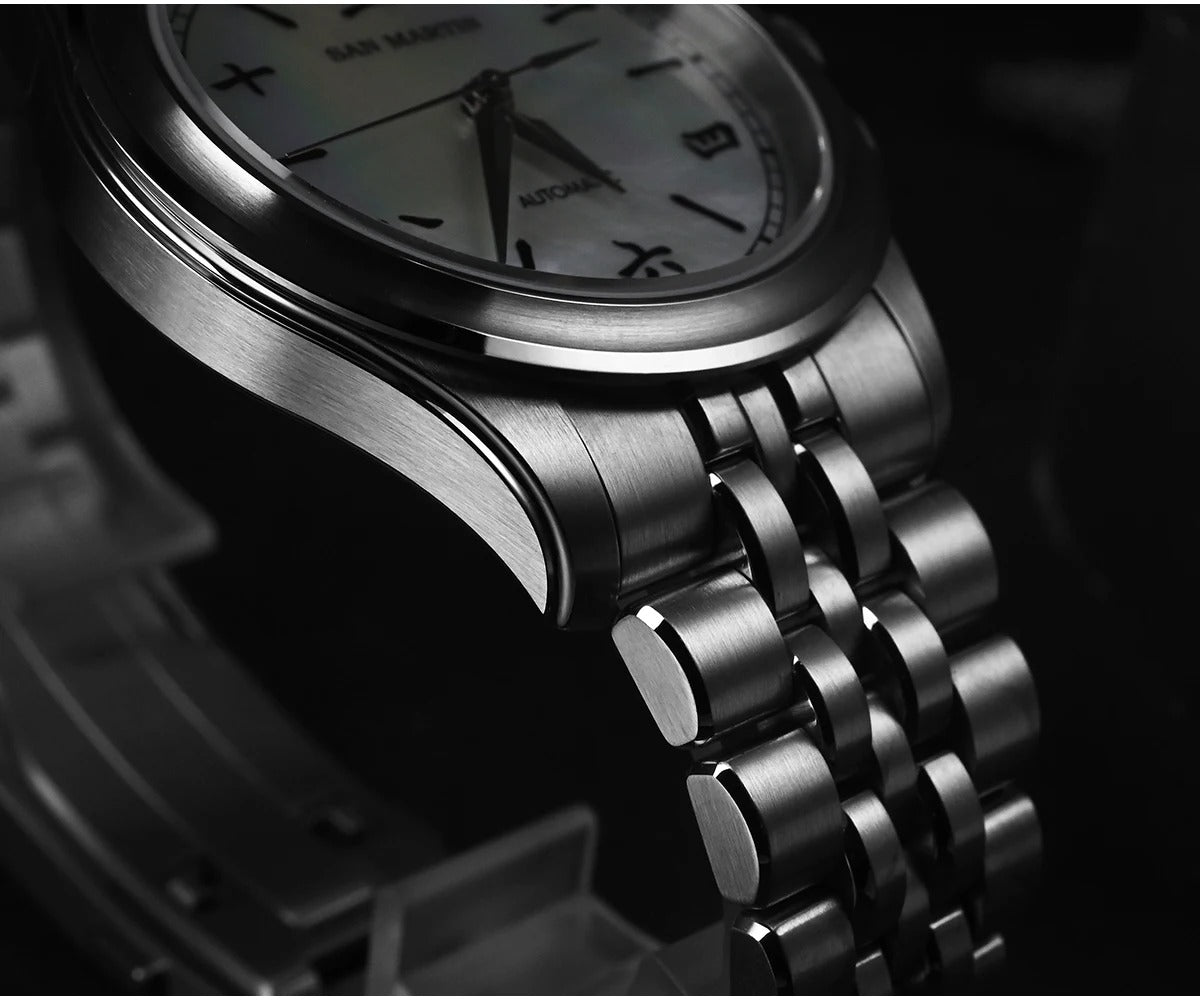 San Martin New 39mm Gada Watch MOP Dial Original Design Miyota 90S5 SN0144