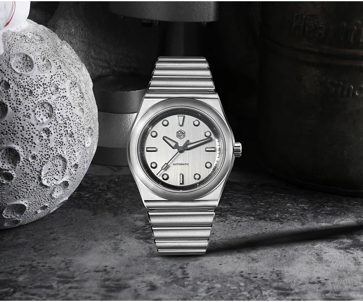 San Martin 40mm SS Brushed Dial Integrated Bracelet Miyota 90S5 SN0149