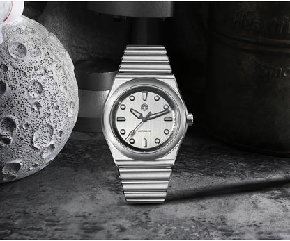San Martin 40mm SS Brushed Dial Integrated Bracelet Miyota 90S5 SN0149