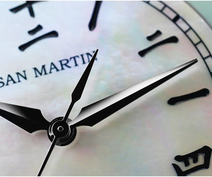 San Martin New 39mm Gada Watch MOP Dial Original Design Miyota 90S5 SN0144