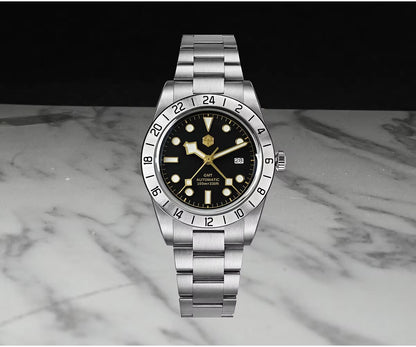 San Martin Upgraded 38.3mm Hangzhou 6460 BB GMT Men Watch Automatic Mechanical SN0054