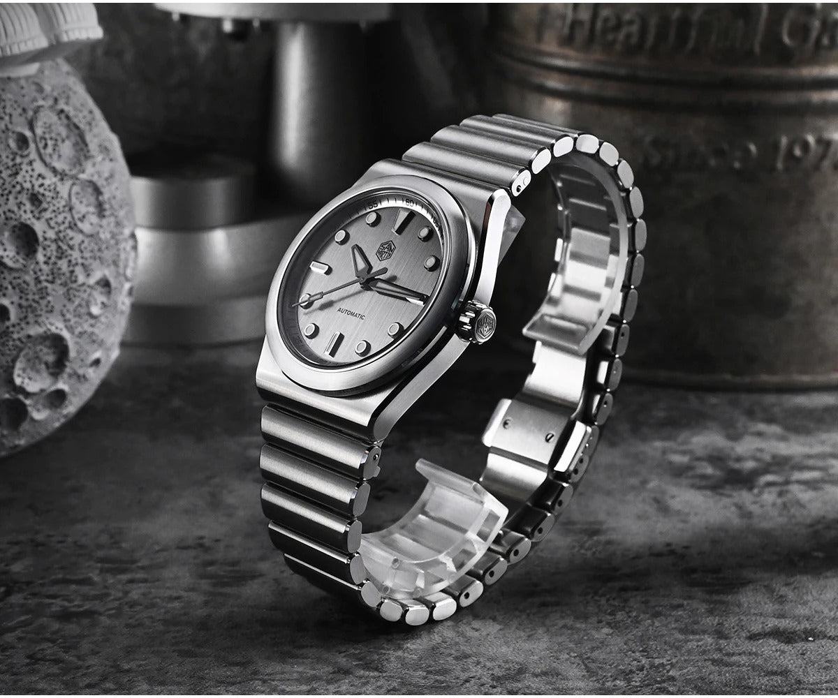 San Martin 40mm SS Brushed Dial Integrated Bracelet Miyota 90S5 SN0149