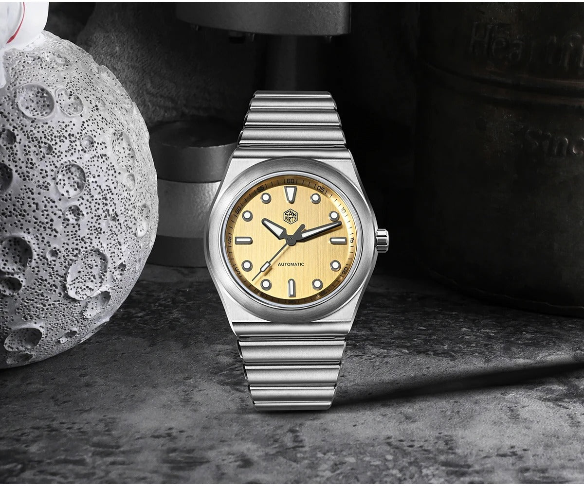 San Martin 40mm SS Brushed Dial Integrated Bracelet Miyota 90S5 SN0149
