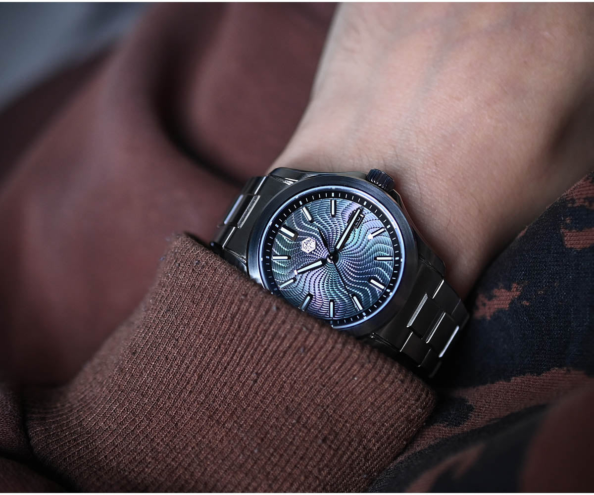 San Martin 39mm Mop Guilloche 9015 Automatic Men SN0150