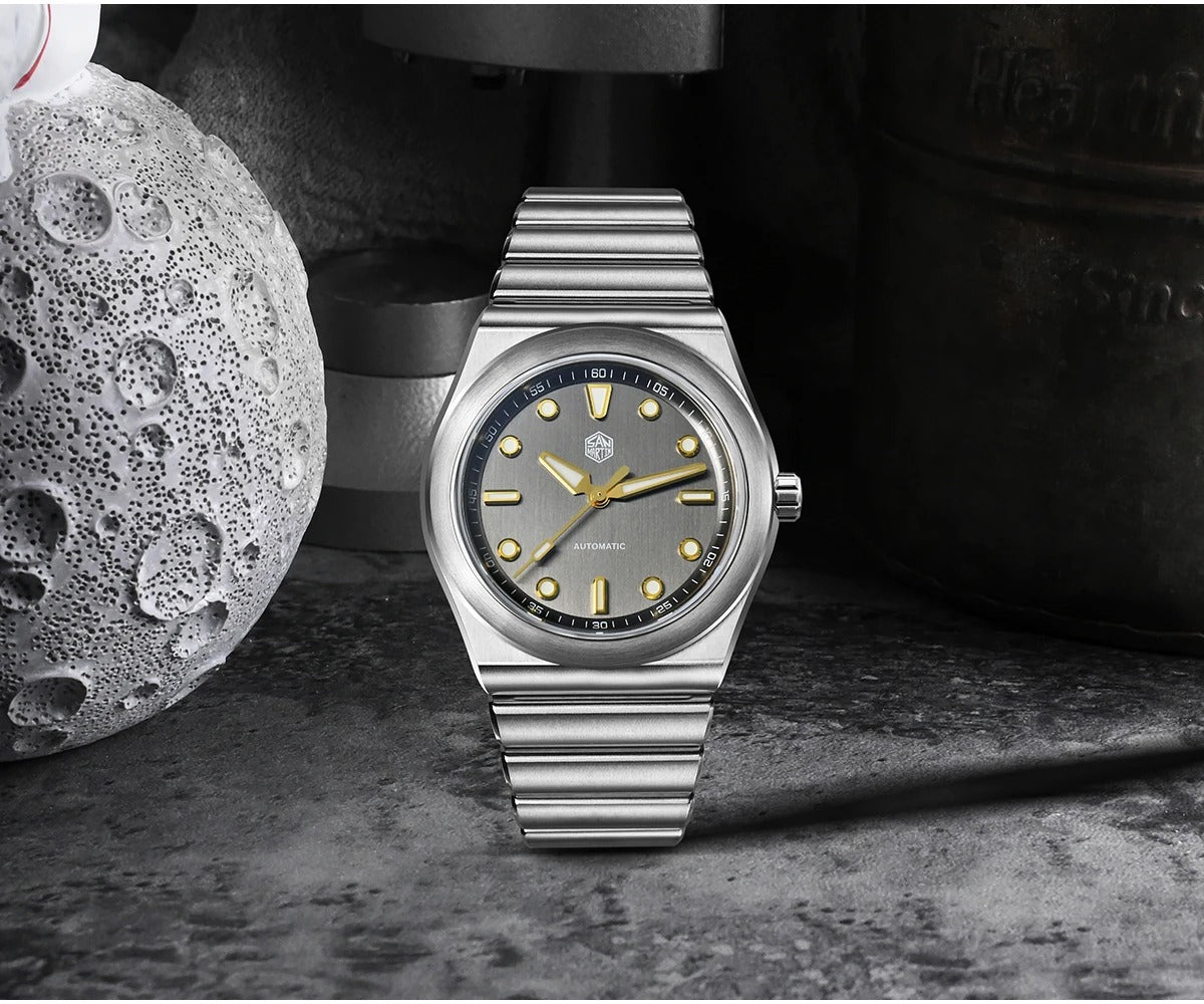 San Martin 40mm SS Brushed Dial Integrated Bracelet Miyota 90S5 SN0149