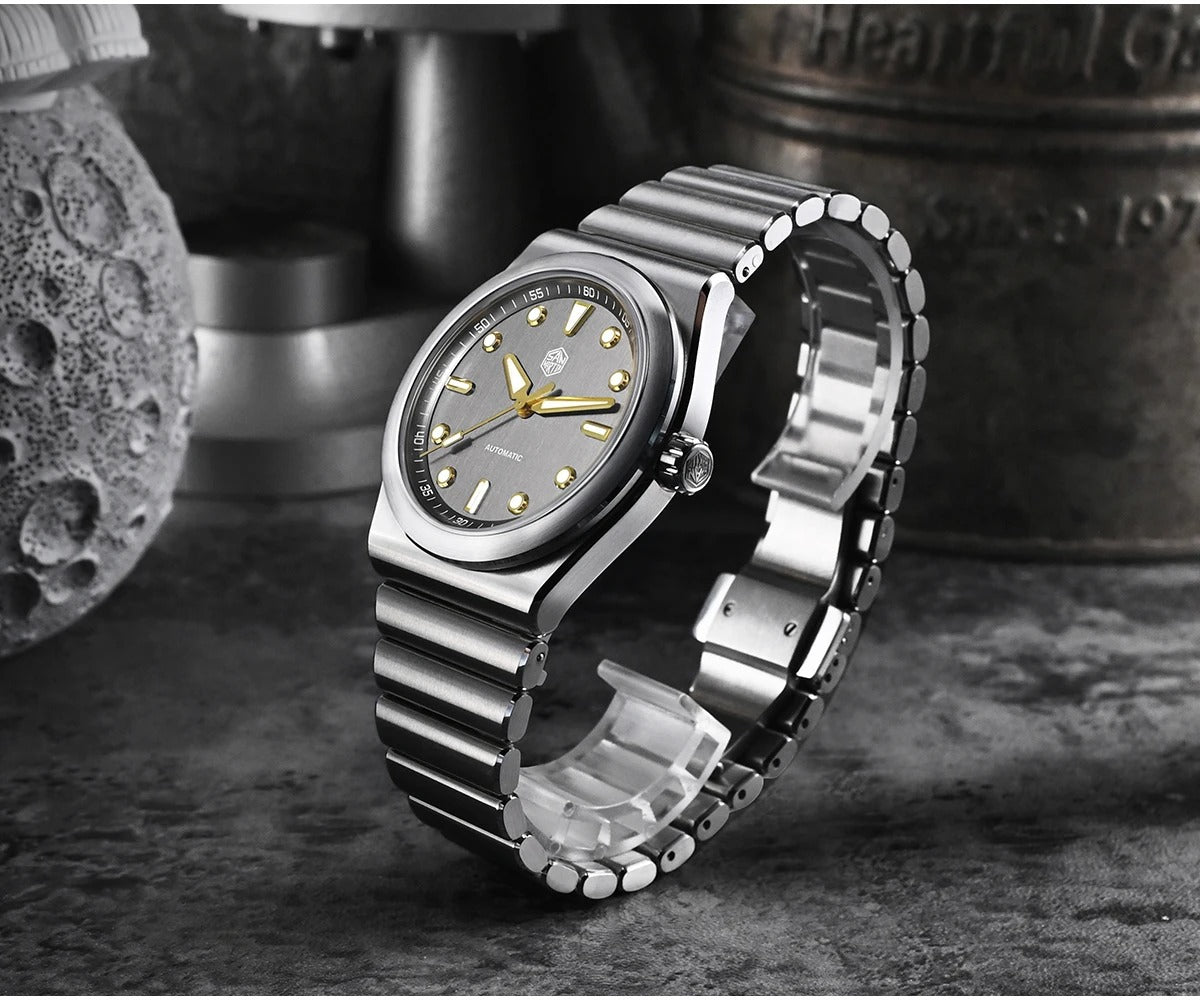 San Martin 40mm SS Brushed Dial Integrated Bracelet Miyota 90S5
