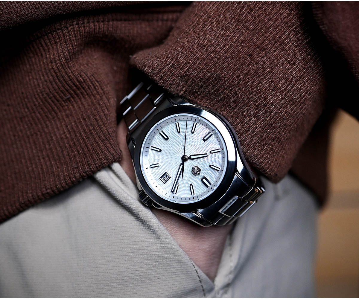 San Martin 39mm Mop Guilloche 9015 Automatic Men SN0150