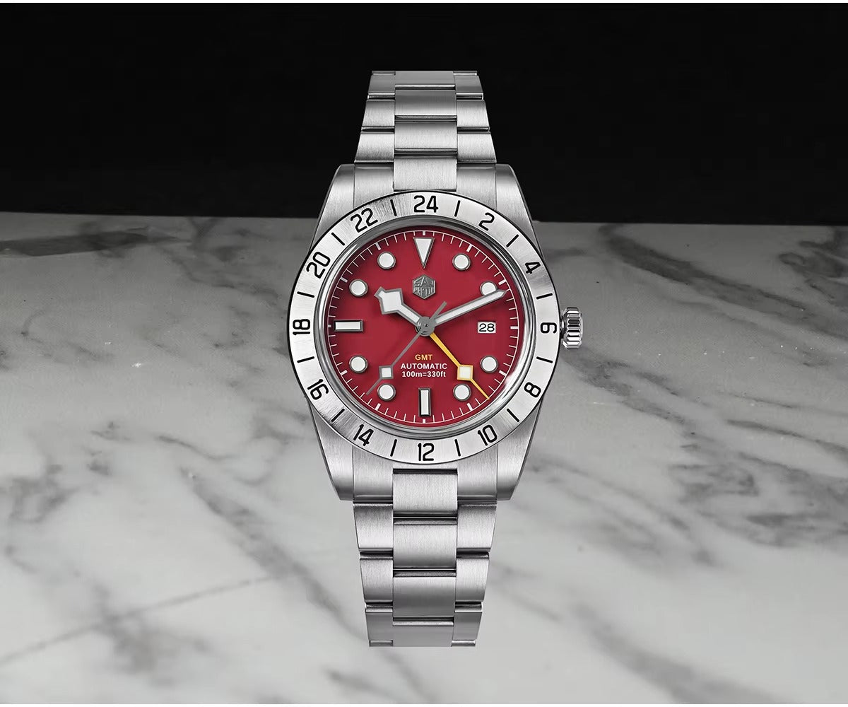 San Martin Upgraded 38.3mm Hangzhou 6460 BB GMT Men Watch Automatic Mechanical SN0054