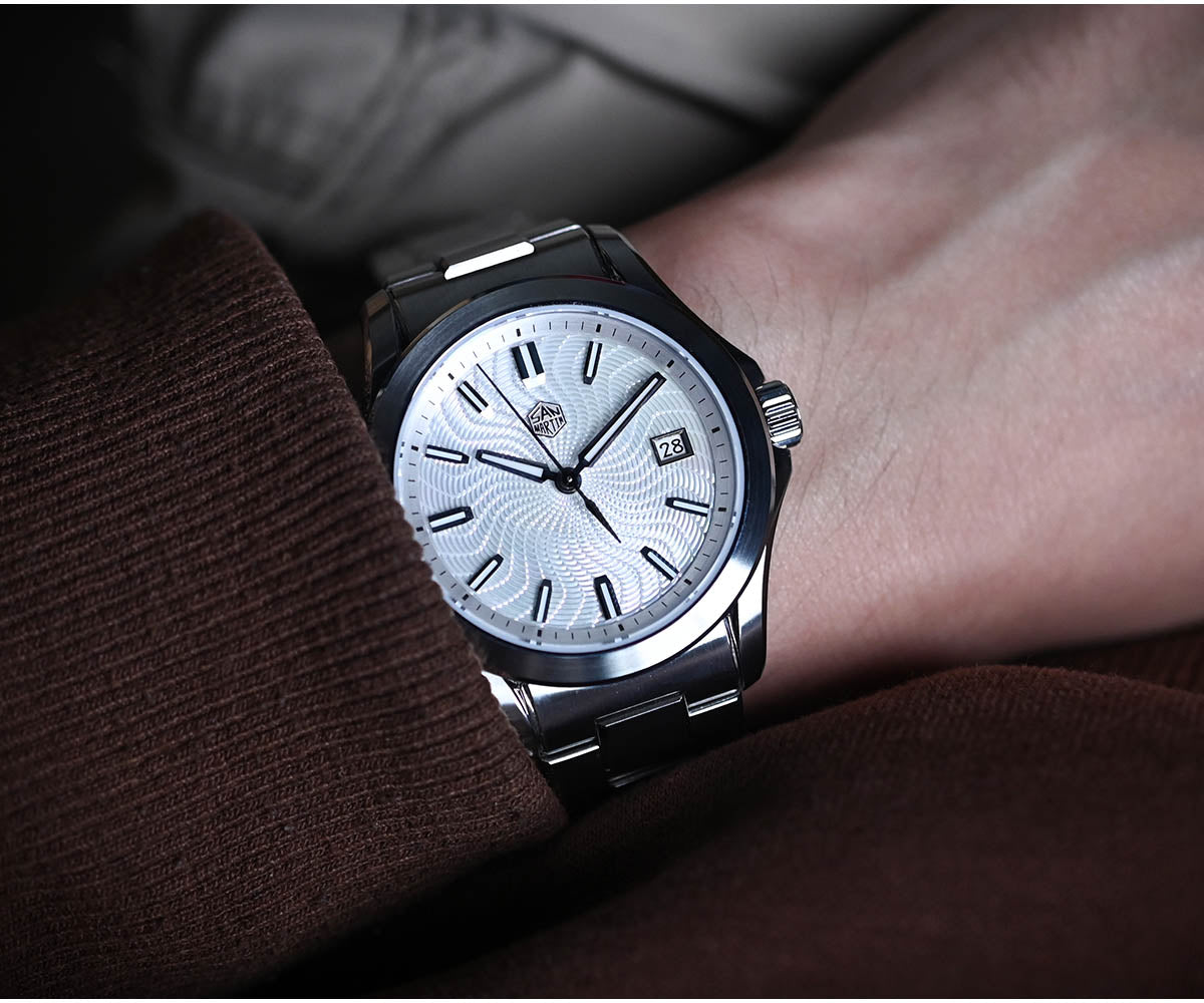 San Martin 39mm Mop Guilloche 9015 Automatic Men SN0150