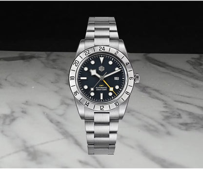San Martin Upgraded 38.3mm Hangzhou 6460 BB GMT Men Watch Automatic Mechanical SN0054