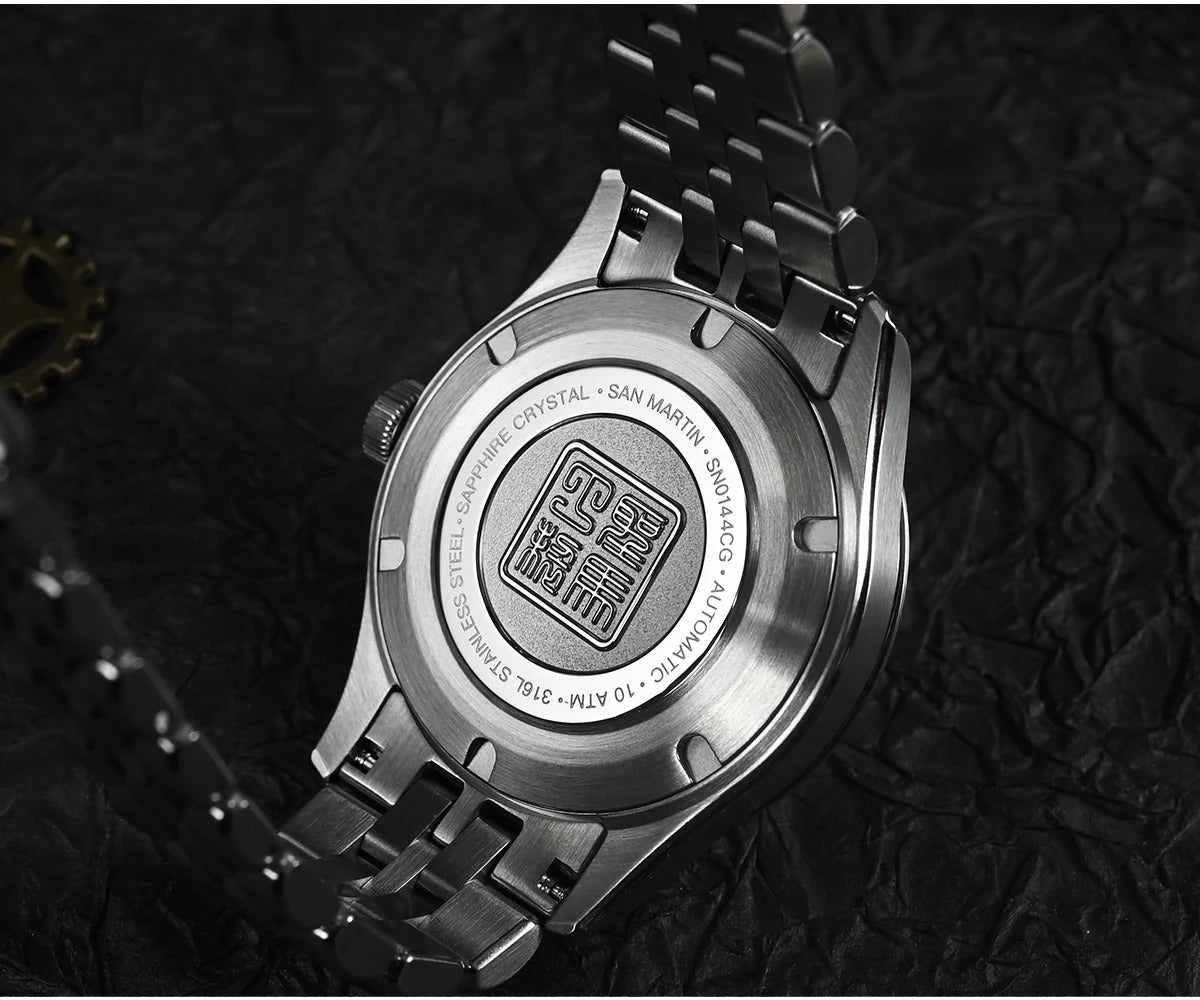 San Martin New 39mm Gada Watch MOP Dial Original Design Miyota 90S5 SN0144