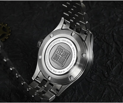 San Martin New 39mm Gada Watch MOP Dial Original Design Miyota 90S5 SN0144