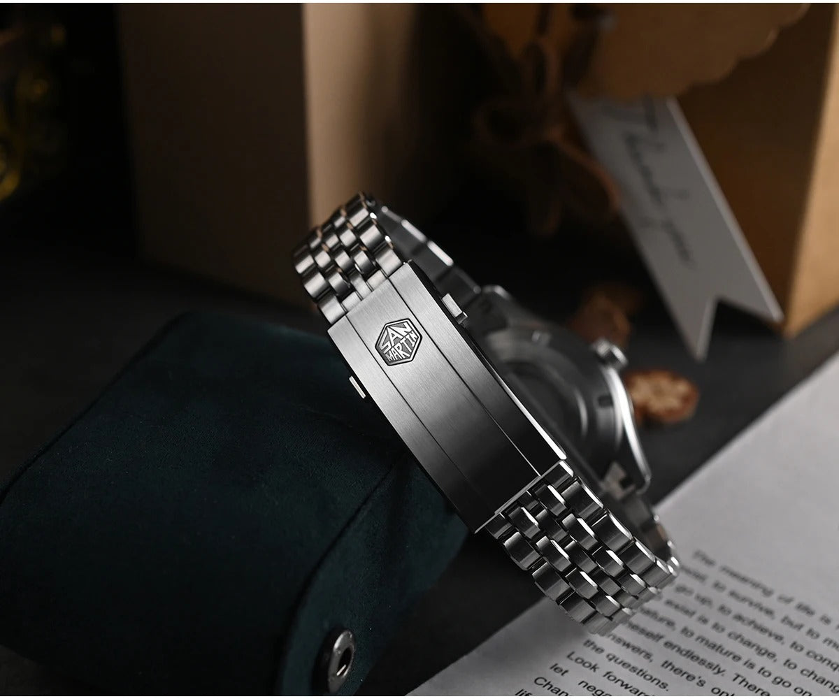 San Martin New 39mm Gada Watch MOP Dial Original Design Miyota 90S5 SN0144