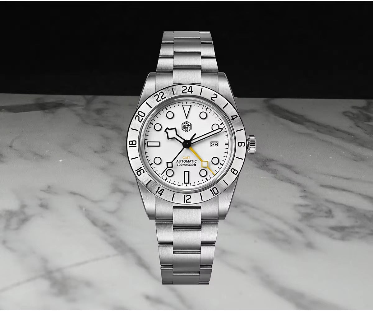 San Martin Upgraded 38.3mm Hangzhou 6460 BB GMT Men Watch Automatic Mechanical SN0054