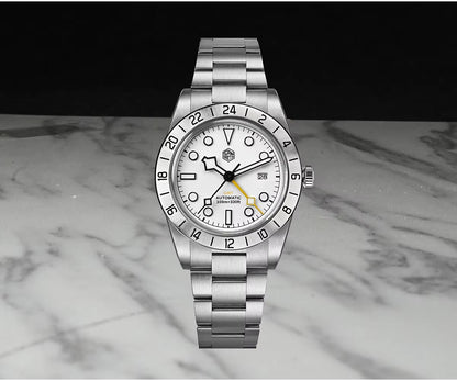 San Martin Upgraded 38.3mm Hangzhou 6460 BB GMT Men Watch Automatic Mechanical SN0054