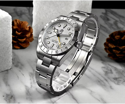 San Martin Upgraded 38.3mm Hangzhou 6460 BB GMT Men Watch Automatic Mechanical SN0054