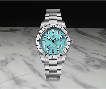 San Martin Upgraded 38.3mm Hangzhou 6460 BB GMT Men Watch Automatic Mechanical SN0054