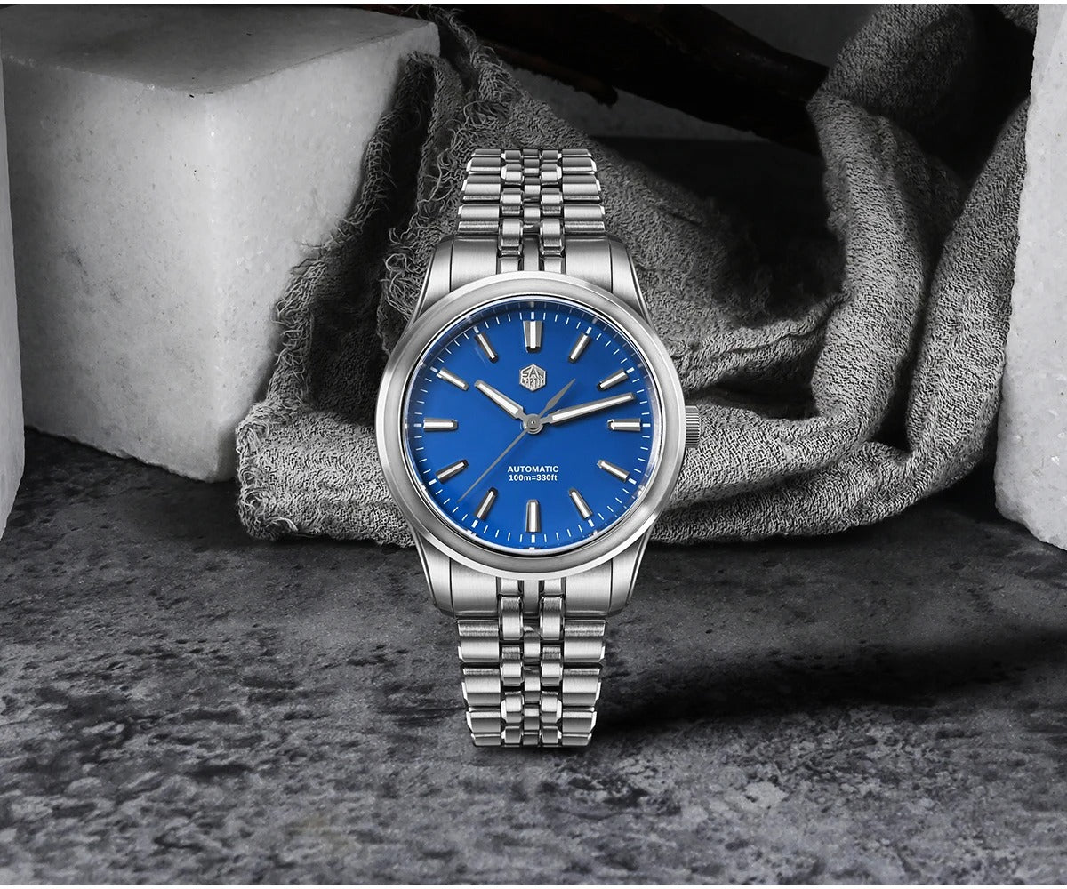 San Martin 39mm Gada Classic Simple Enamel Dial Miyota 90S5 Watch SN0144