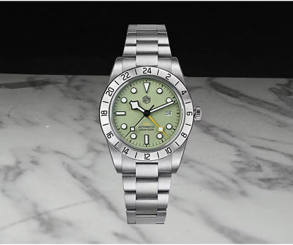 San Martin Upgraded 38.3mm Hangzhou 6460 BB GMT Men Watch Automatic Mechanical SN0054