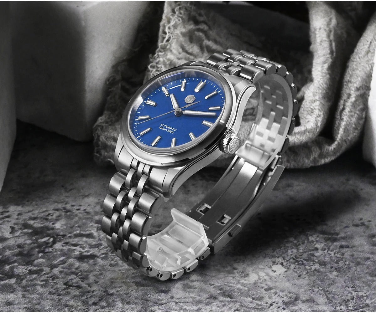 San Martin 39mm Gada Classic Simple Enamel Dial Miyota 90S5 Watch SN0144