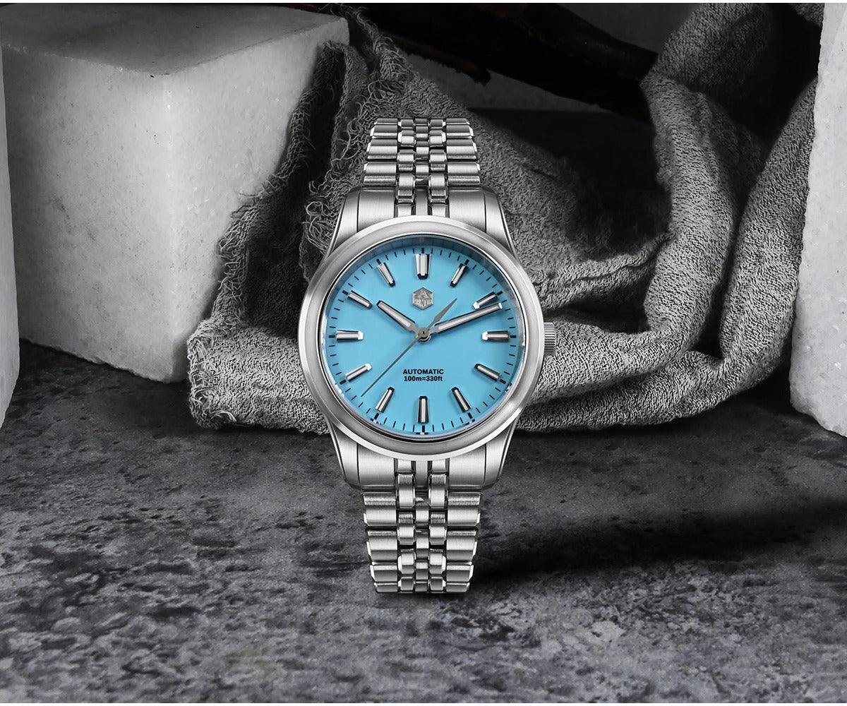 San Martin 39mm Gada Classic Simple Enamel Dial Miyota 90S5 Watch SN0144