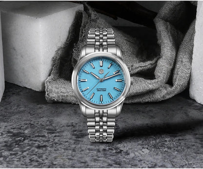 San Martin 39mm Gada Classic Simple Enamel Dial Miyota 90S5 Watch SN0144