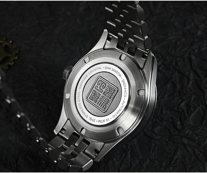 San Martin 39mm Gada Classic Simple Enamel Dial Miyota 90S5 Watch SN0144