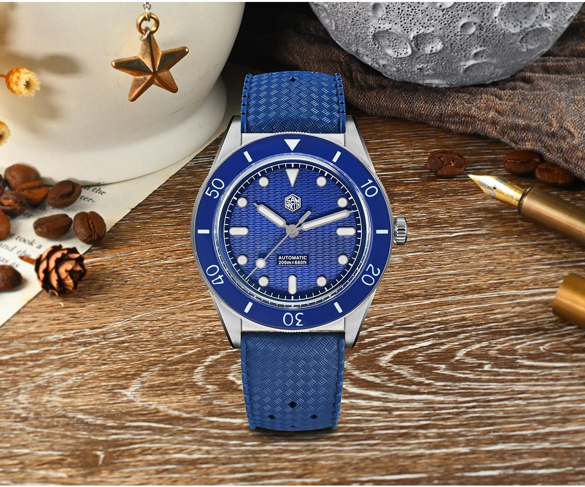 🔥11.11 Sale🔥San Martin 39mm Guilloche MOP Dial Miyota 90S5 Automatic Mechanical Watch SN0151