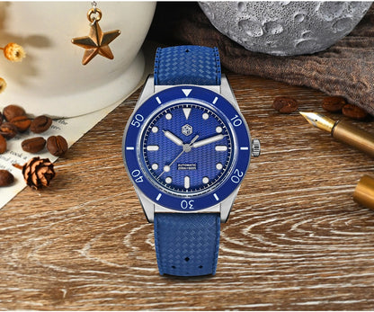 🔥11.11 Sale🔥San Martin 39mm Guilloche MOP Dial Miyota 90S5 Automatic Mechanical Watch SN0151