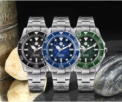 San Martin 40mm Diver 300m Men Watch ST2130 Automatic Mechanical SN0154