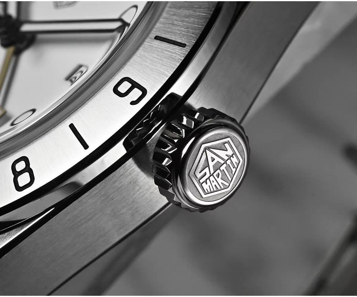 San Martin Upgraded 38.3mm Hangzhou 6460 BB GMT Men Watch Automatic Mechanical SN0054