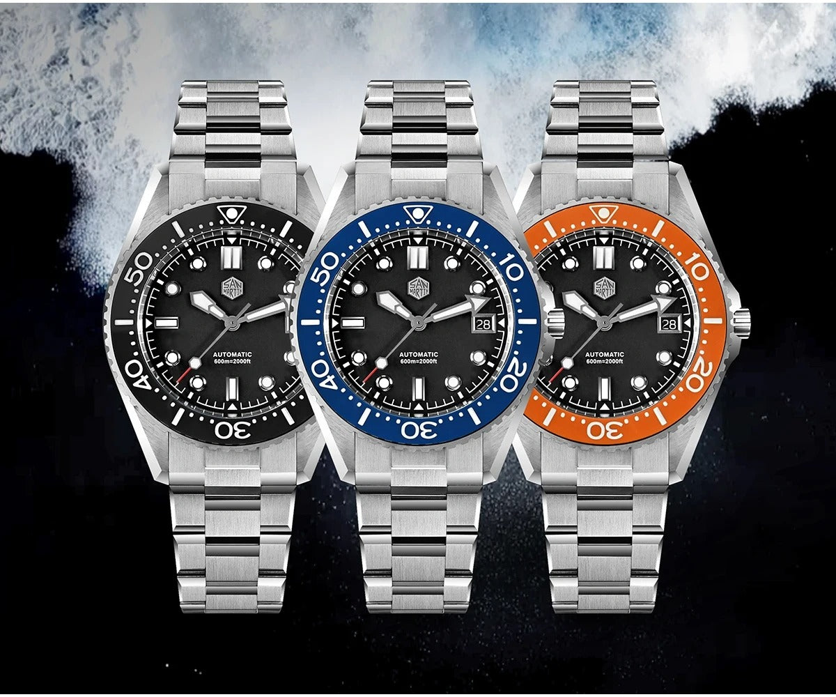 San Martin 41mm Diver Watch ST2130 Automatic Mechanical 600m SN0036