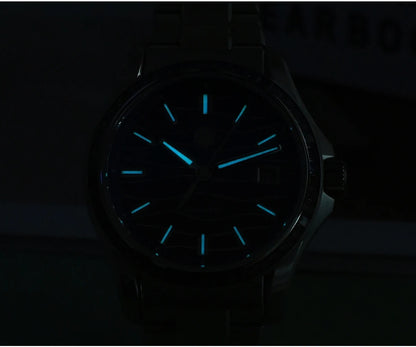 San Martin 39mm Men Watch Miyota 9015 Automatic Mechanical with Gemstones Bezel Mop Dial SN0150