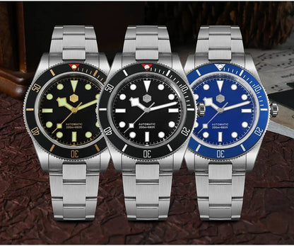 San Martin 40mm Retro Men Diver Watch NH35 Mechanical SN0008